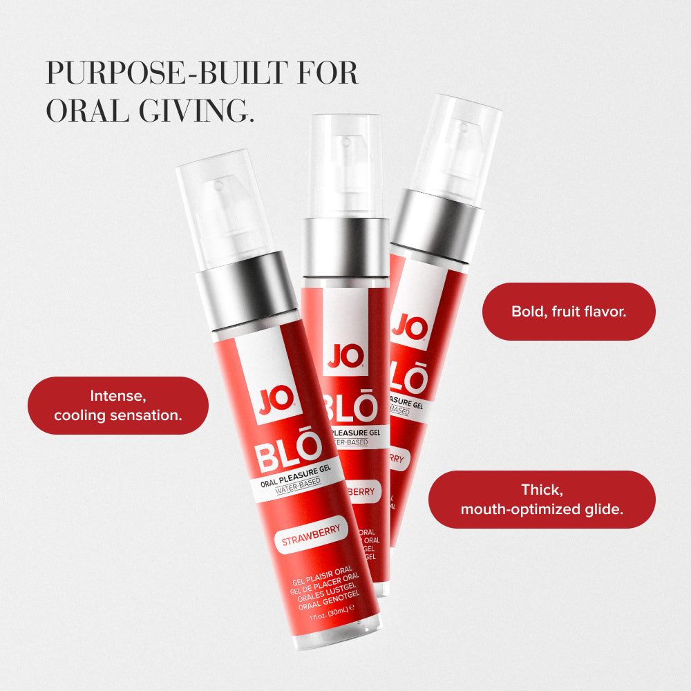 Gel Kenikmatan Oral Berpendingin Beraroma System JO - Blo 1 oz