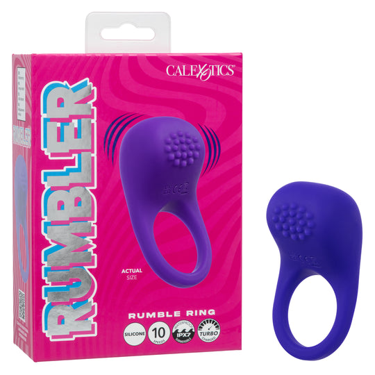 CalExotics - Cincin Penis Bergetar Rumbler (Ungu)