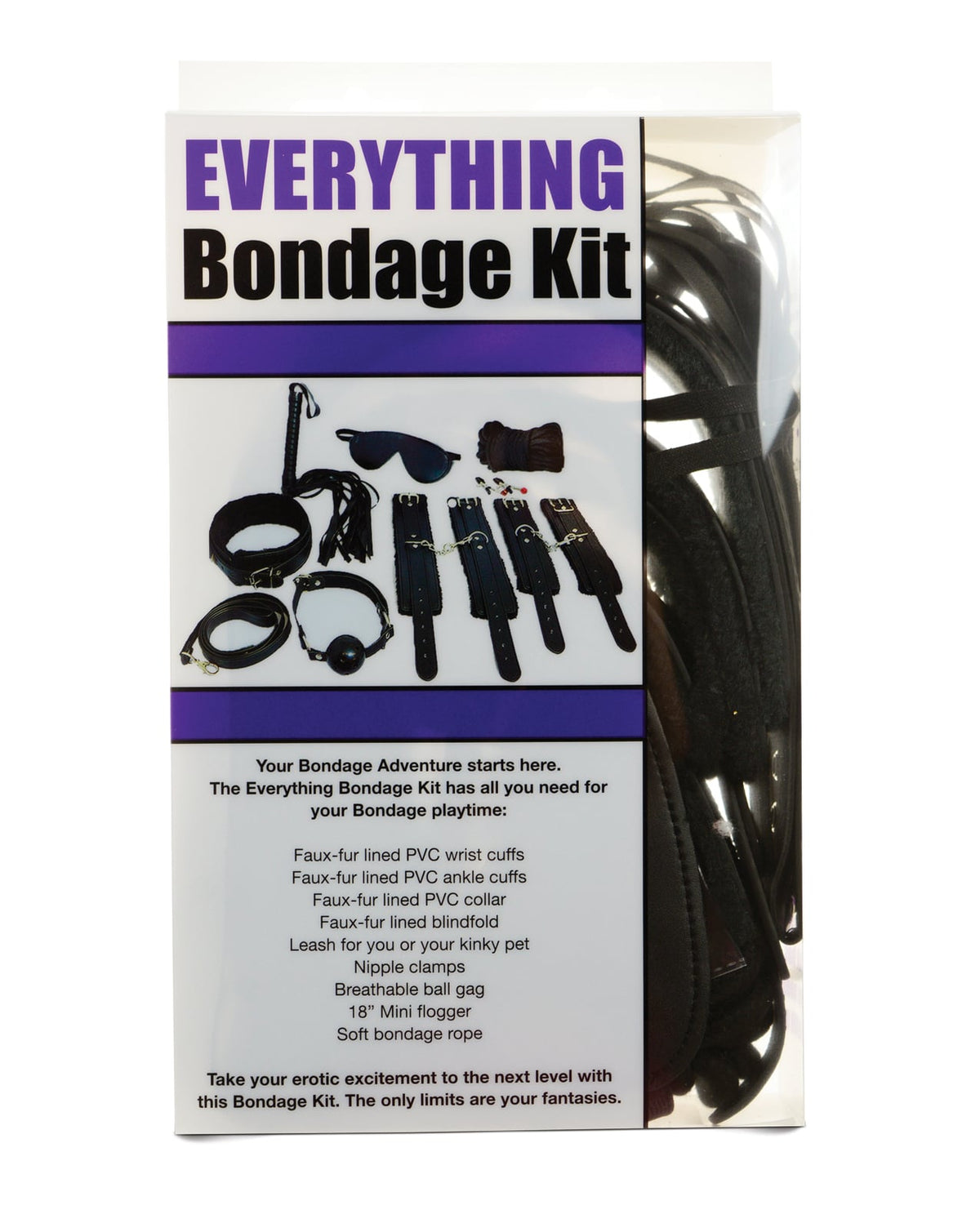 Plesur - Everything Bondage 12-Piece BDSM Kit (Black) OT1318 CherryAffairs
