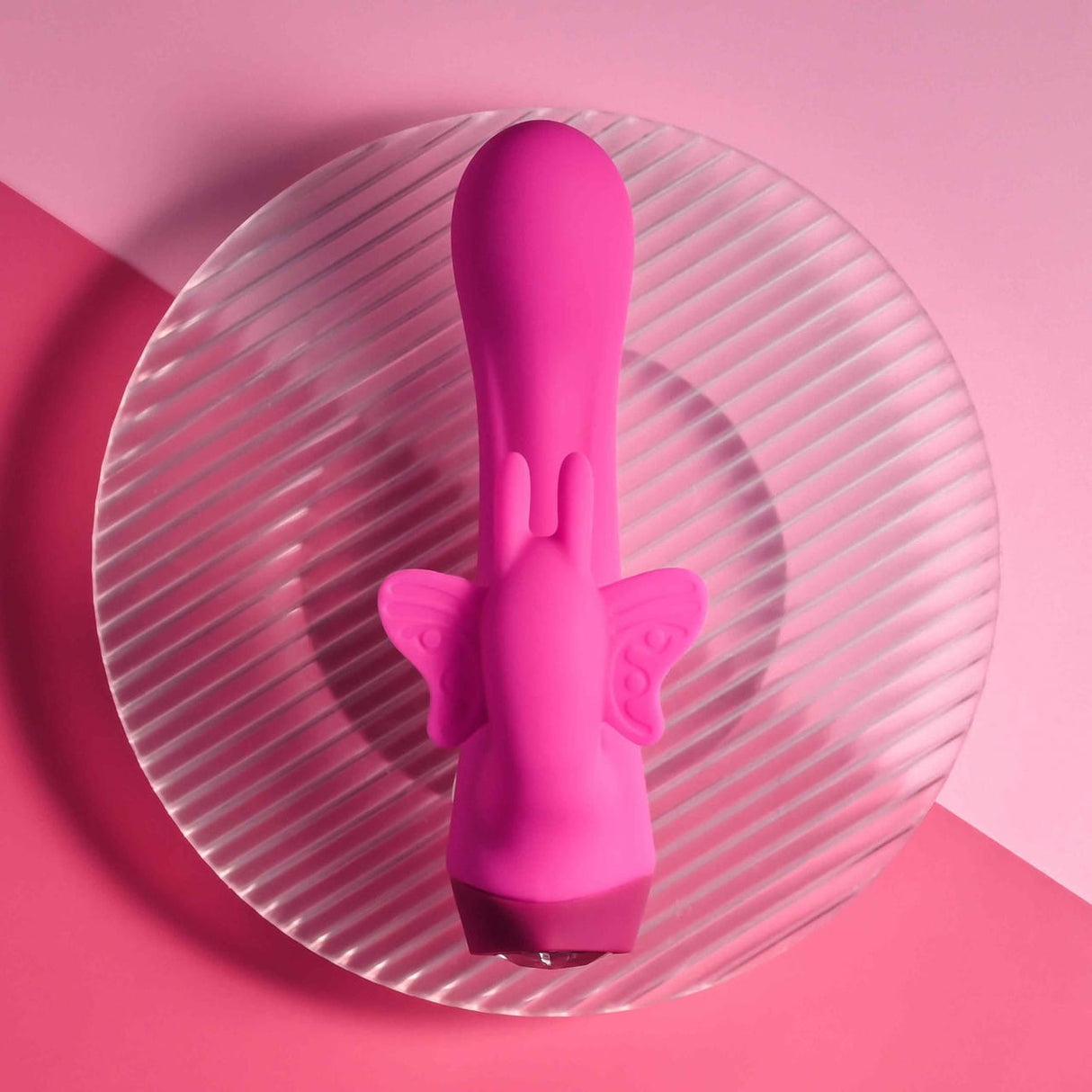SELOPA - Vibrator Kelinci Isi Ulang Butterfly Love (Merah Muda)