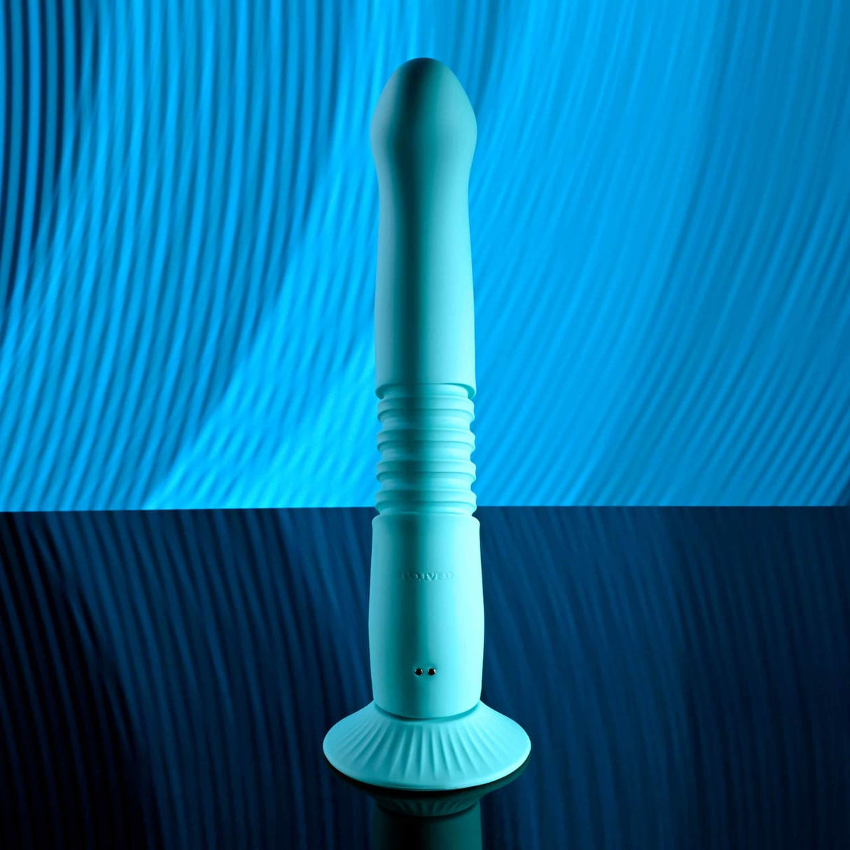 Evolved - Vibrator Kelinci Bunny Hop dengan Dasar Hisap dan Gerakan Dorong (Biru)