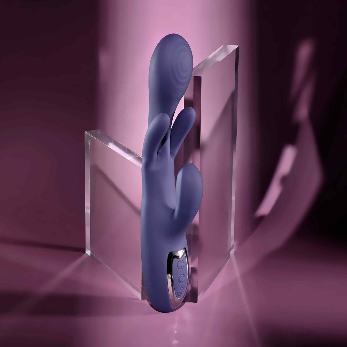 Evolved - Bow Down Rechargeable Rabbit Vibrator (Purple)