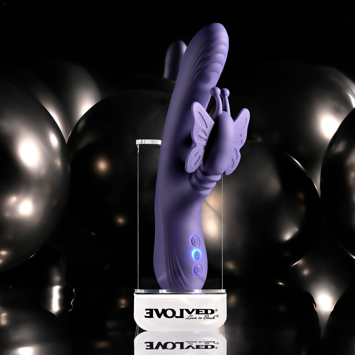 Evolved - Vibrator Kelinci Isi Ulang Wings of Frenzy (Ungu)