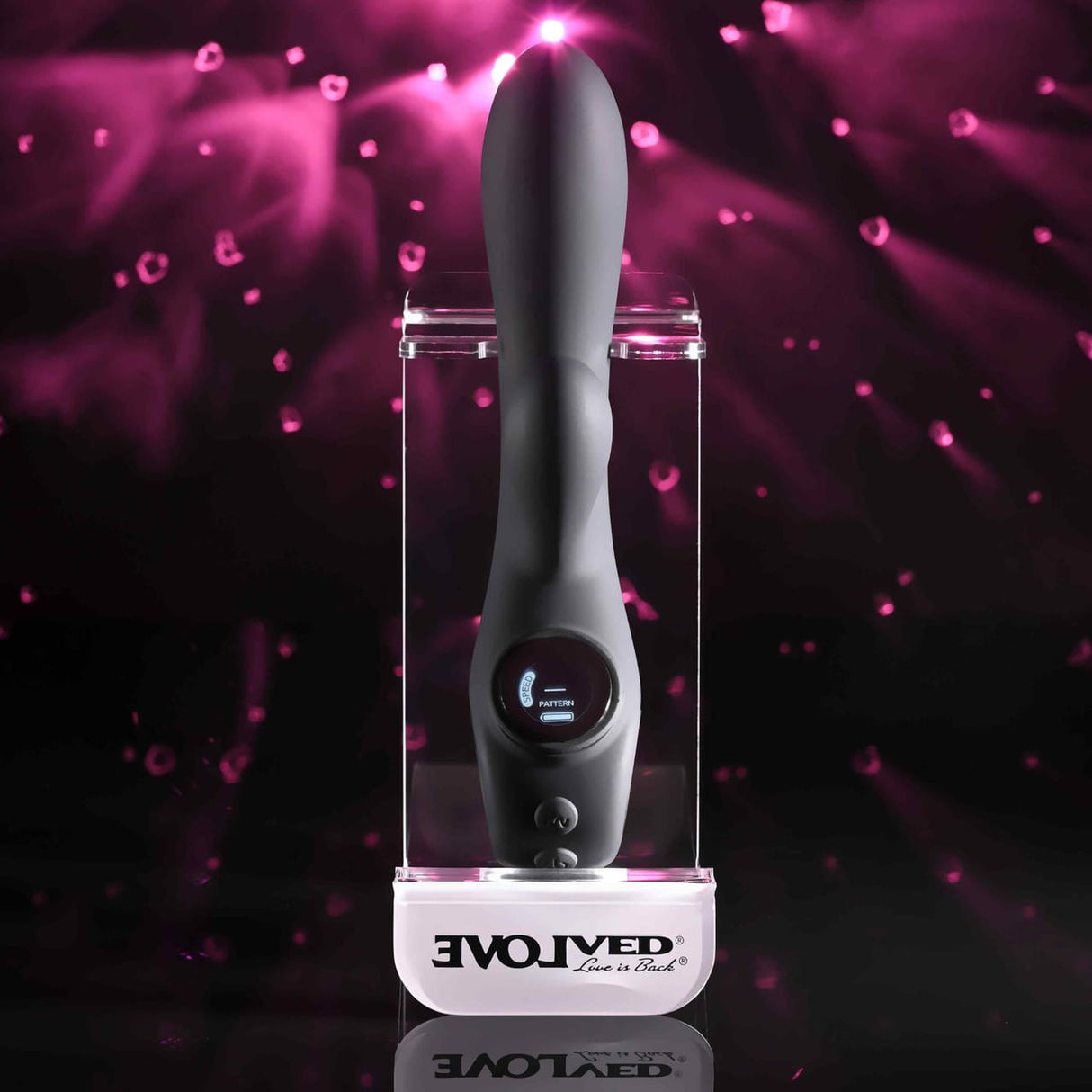 Evolved - Black Magic Rechargeable Dual-Stimulation Vibrator (Black) EV1218 CherryAffairs