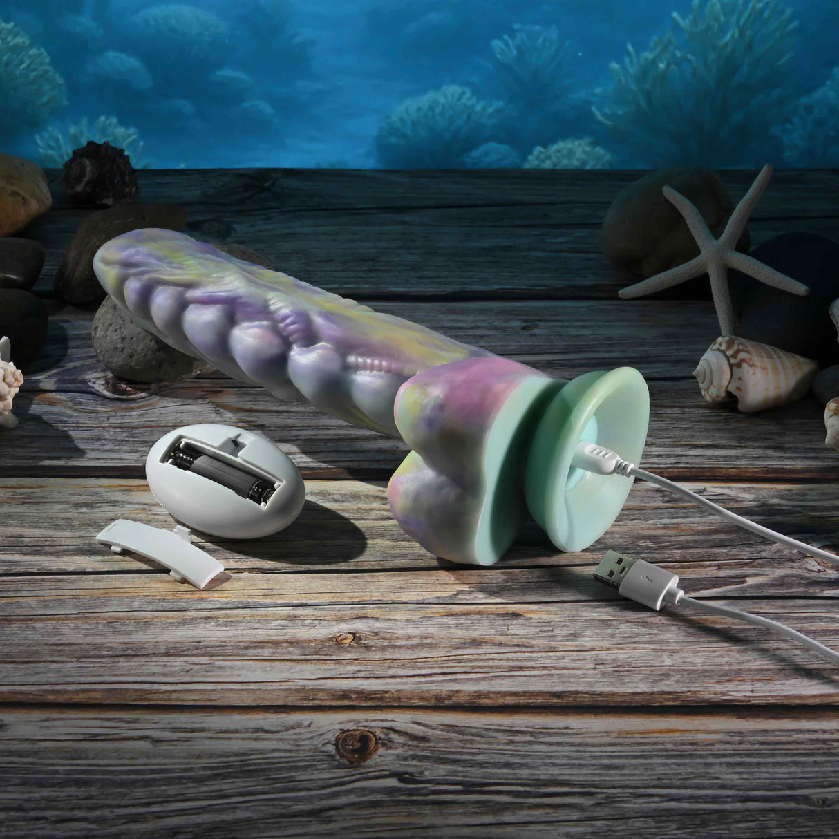 Gender X - Dildo Fantasi Monster’s Ball dengan Dorongan yang Dikendalikan Jarak Jauh (Multiwarna)