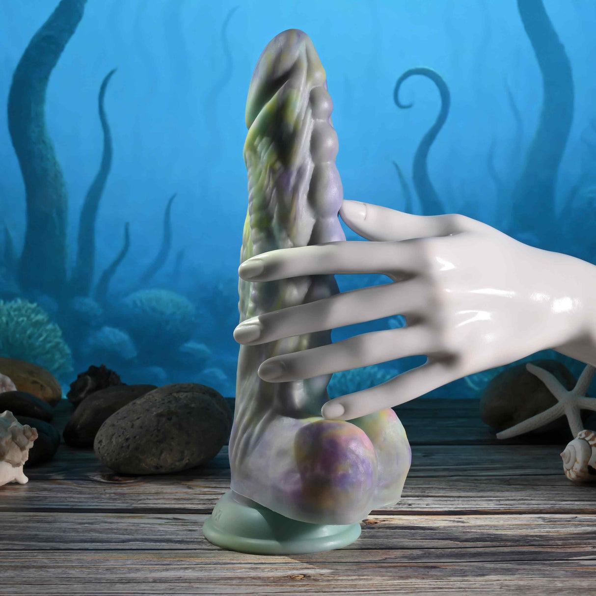 Gender X - Dildo Fantasi Monster’s Ball dengan Dorongan yang Dikendalikan Jarak Jauh (Multiwarna)