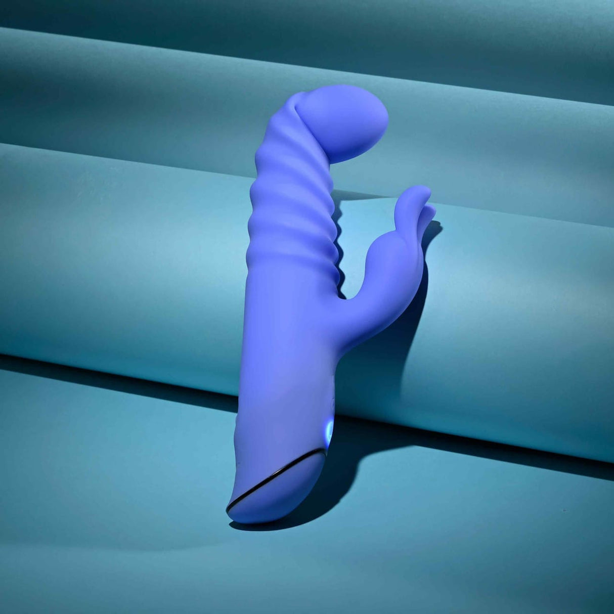Evolved - Knock Knock Rechargeable Rabbit Vibrator (Blue) EV1219 CherryAffairs