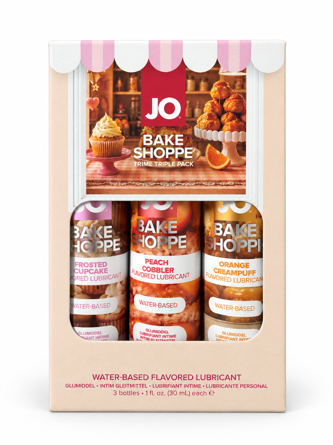 Pelumas Berbasis Air Beraroma System JO - Tri-Me Bake Shoppe Paket Tiga 3 × 30 ml