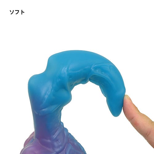 Dildo Cangkir Hisap Silikon Fantasi Lembut Tomax - Water Dragon Deep Blue (Biru)