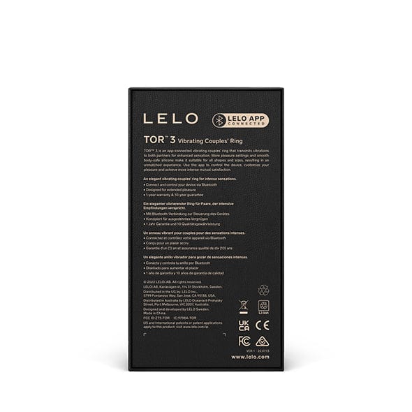 LELO - Tor 3 Vibrating Couple's Cock Ring Silicone Cock Ring (Vibration) Rechargeable