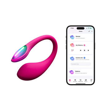 Lovense - Lush Mini Vibrator Telur Peluru yang Dikendalikan Aplikasi (Merah Muda)