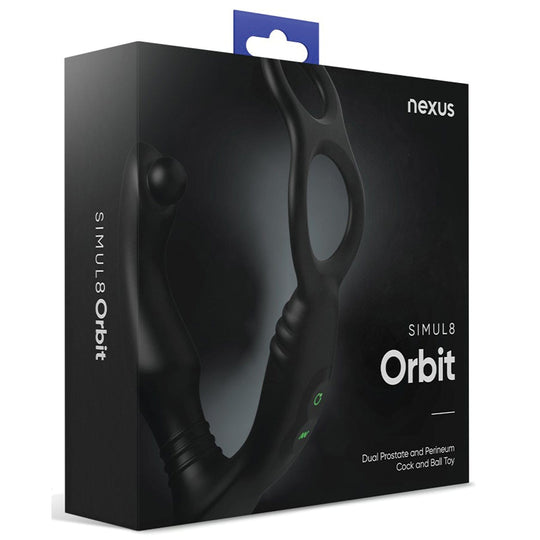 Nexus - Simul8 Orbit Edition Mainan Penis dan Testis Prostat dan Perineum Ganda (Hitam)