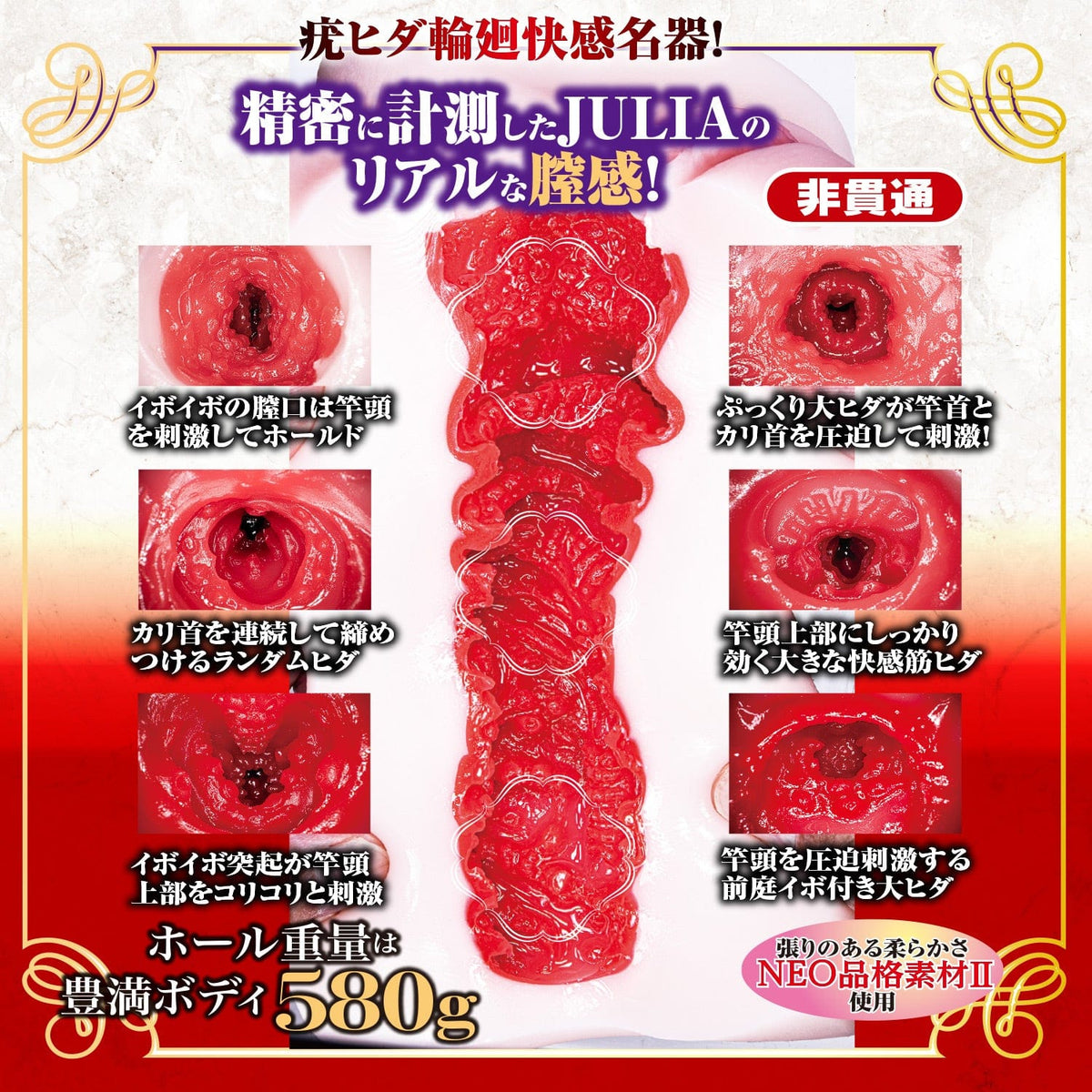NPG - JULIA Complete Replica Dual Layer Onahole Masturbator NPG1383 CherryAffairs