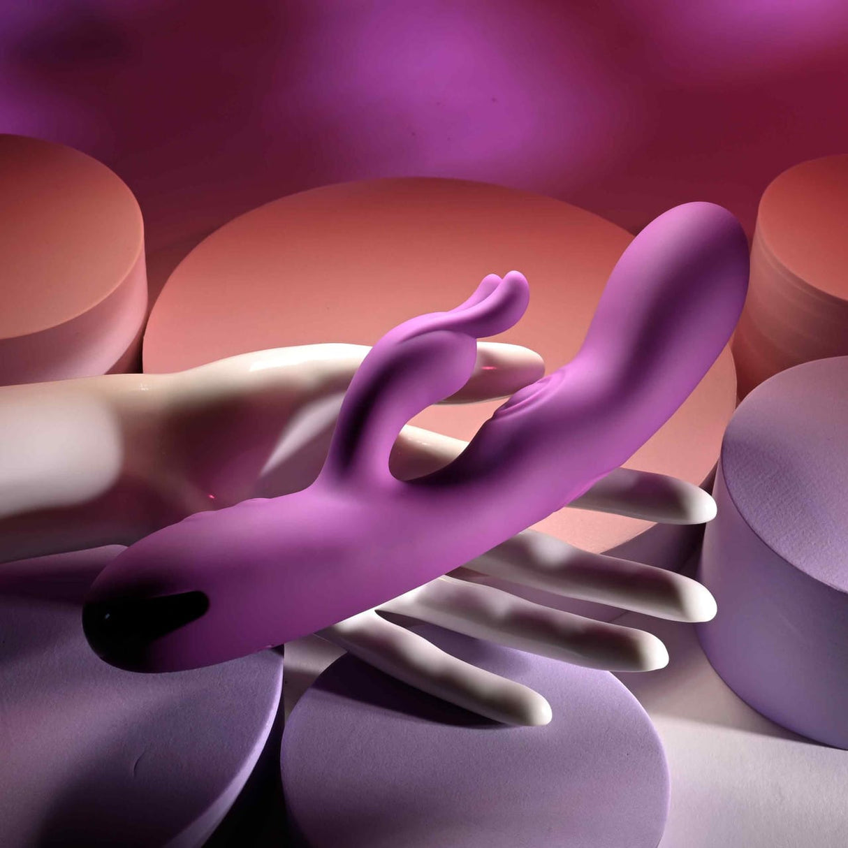 Playboy - Busy Bunny Rechargeable Rabbit Vibrator (Purple) PLB1029 CherryAffairs
