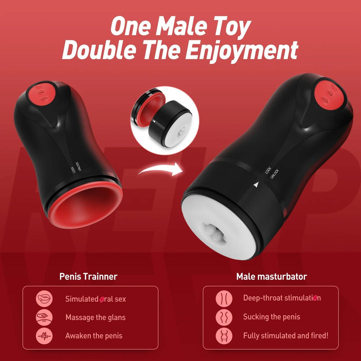 Tracy's Dog - Relip Swirling & Tightening Male Blowjob Masturbator (Black) TRD1035 CherryAffairs
