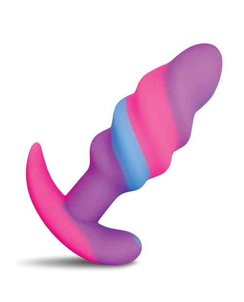 XR Brands - Creature Cocks Unicorn Swirl Silicone Anal Plug (Purple) XR1106 CherryAffairs
