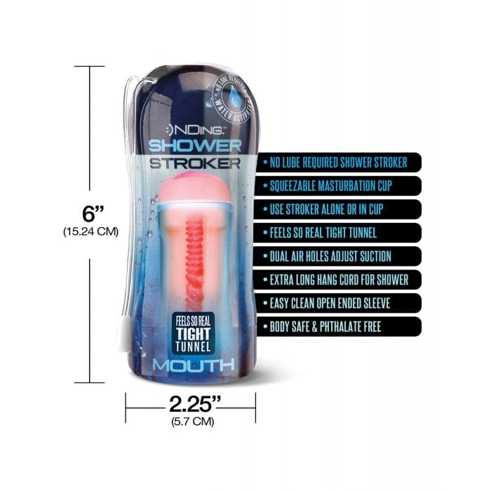 Happy Ending - Shower Stroker Mouth Cup Masturbator (Ivory) Masturbator Soft Stroker (Non Vibration)