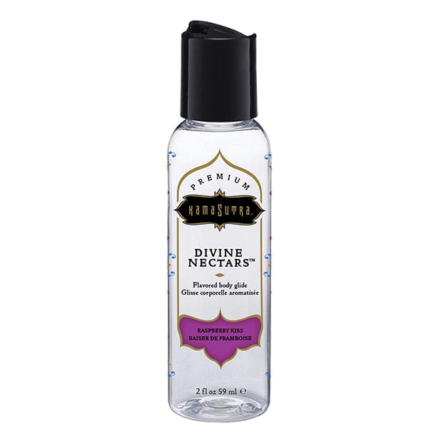 Kama Sutra - Premium Divine Nectars Flavored Water Based Body Glide 2 oz (Raspberry Kiss) Lube (Water Based)