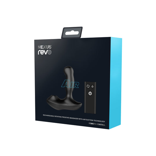 Nexus - Reno Air Penggetar Prostat Profesional dengan Kontrol Jarak Jauh dan Rotasi, Dapat Diisi Ulang, dengan Hisap Udara (Hitam)