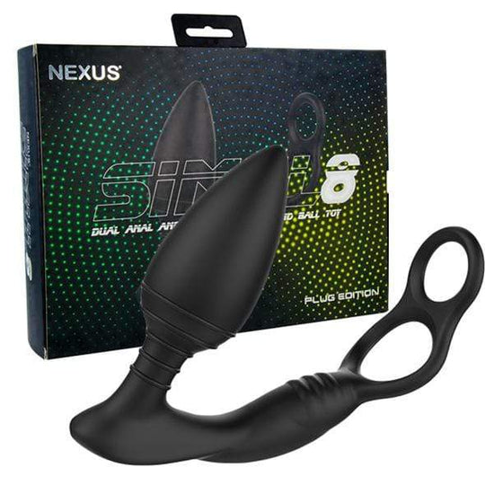 Nexus - Simul8 Plug Edition Mainan Getar Anal Ganda dan Bola (Hitam)