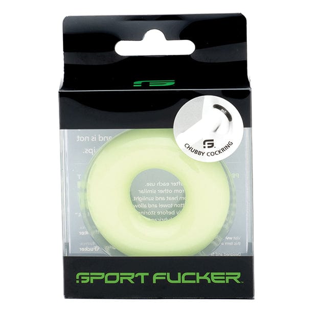 Sport F*cker - Chubby Glow In The Dark Cock Ring (Yellow) SPF1003 CherryAffairs