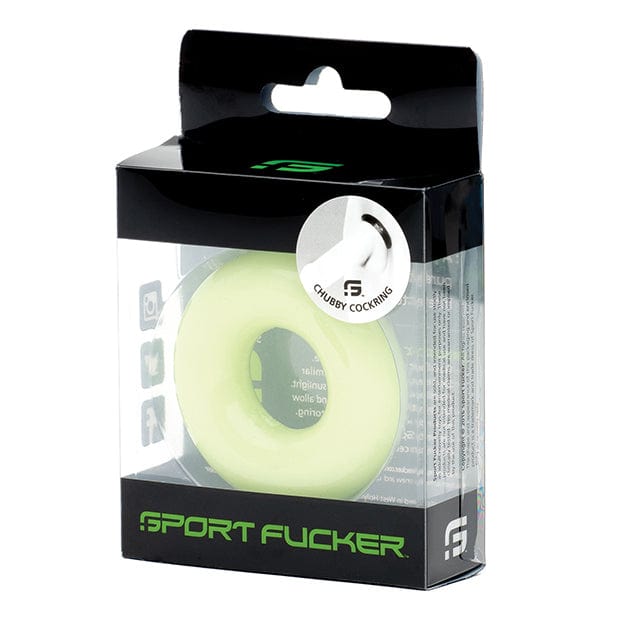 Sport F*cker - Chubby Glow In The Dark Cock Ring (Yellow) SPF1003 CherryAffairs