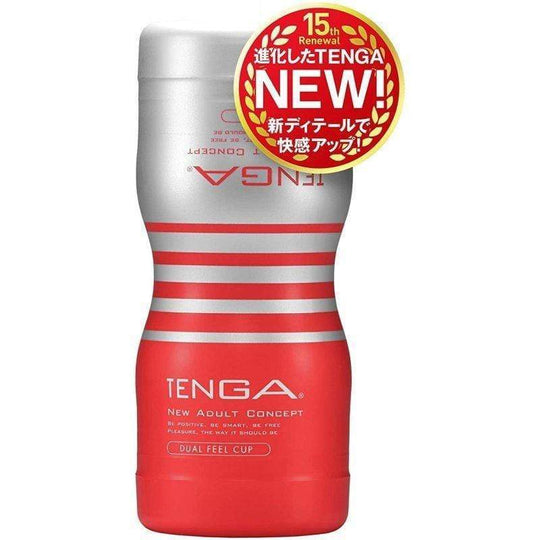 Tenga - Masturbator New Dual Feel Cup (Merah/Abu-abu)