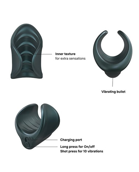 Manwan - Starter Travel Vibrating Masturbator (Grey) - Grey