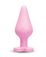 B-Vibe - B-Mine Butties Heart-Base Silicone Anal Plug (Pink) - Pink