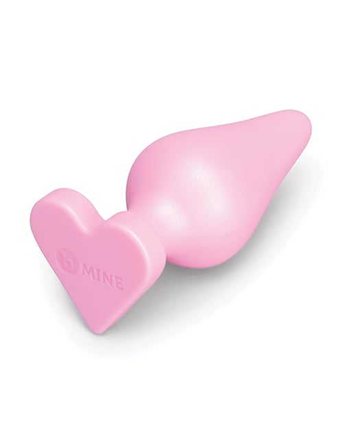 B-Vibe - B-Mine Butties Heart-Base Silicone Anal Plug (Pink) - Pink