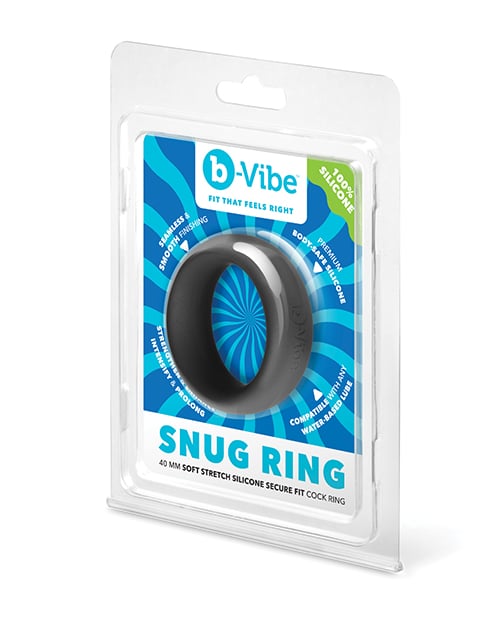 B-Vibe - Koleksi Cincin Penis Silikon Snug (Hitam)