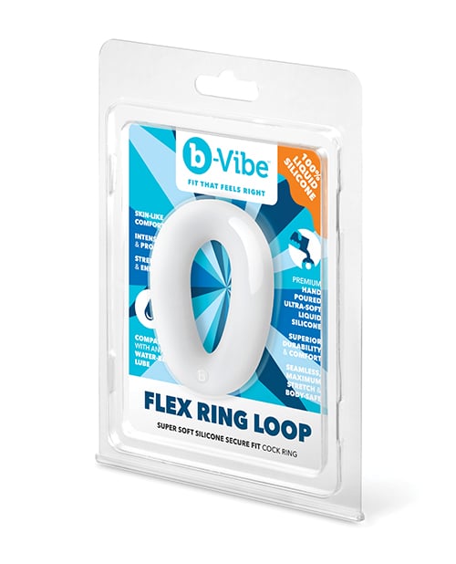 B-Vibe - Cincin Penis Silikon Flex Ring Loop (Transparan)