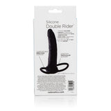 CalExotics - Double Rider Silicone Cock Ring (Black) - Black