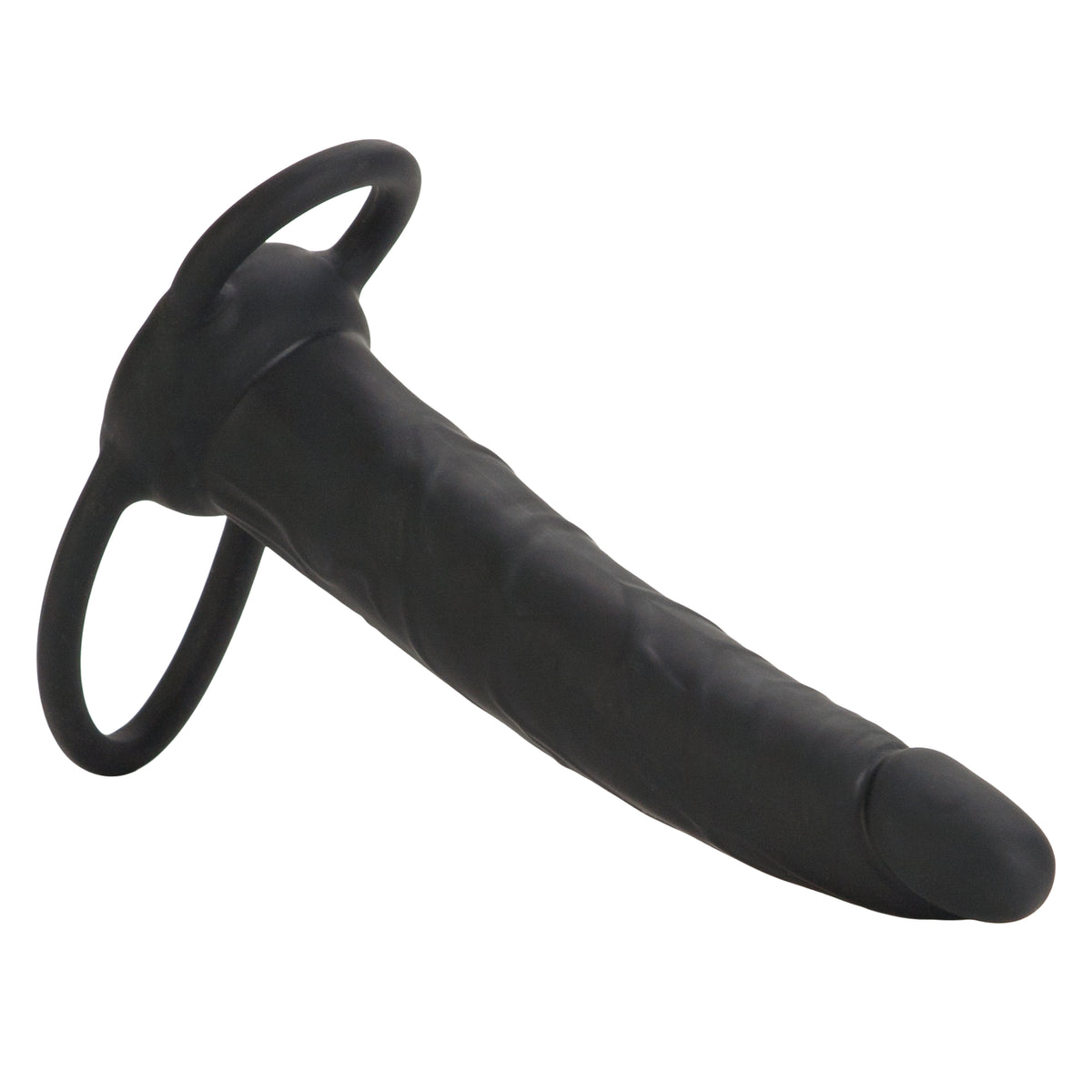 CalExotics - Double Rider Silicone Cock Ring (Black) - Black