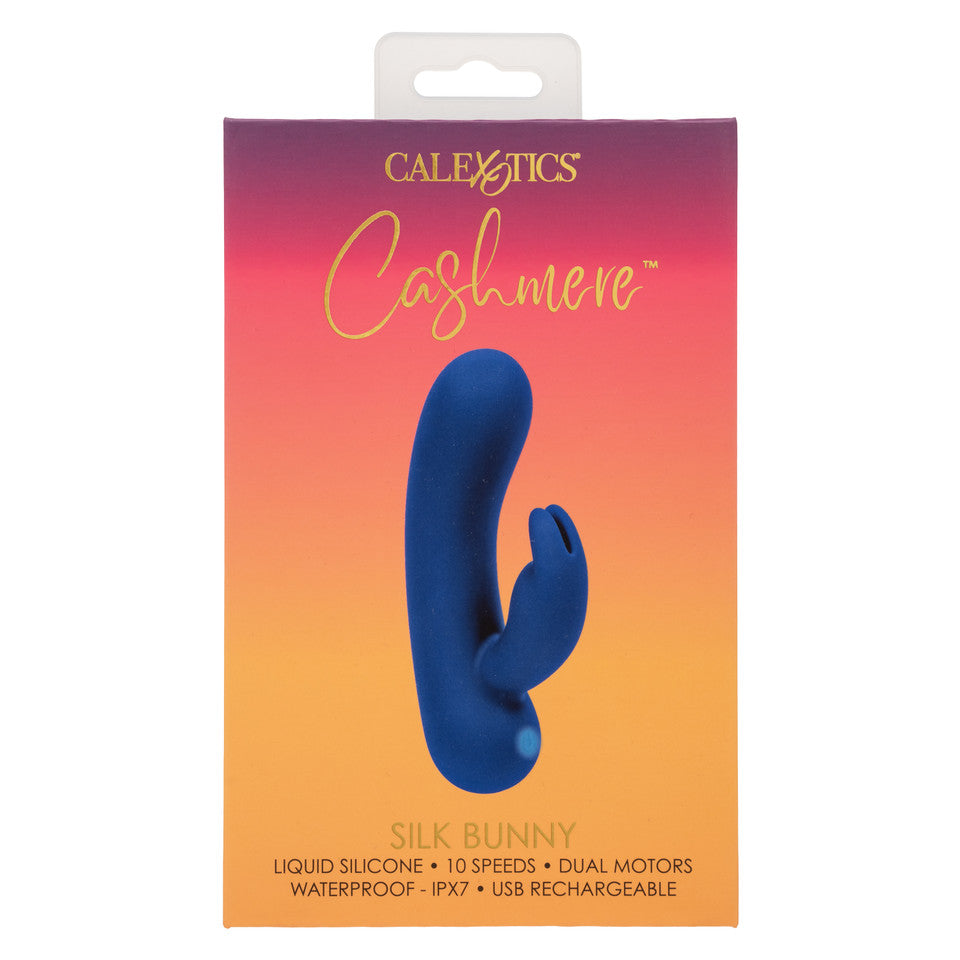 CalExotics - Cashmere Silk Bunny Rechargeable Rabbit Vibrator (Blue)