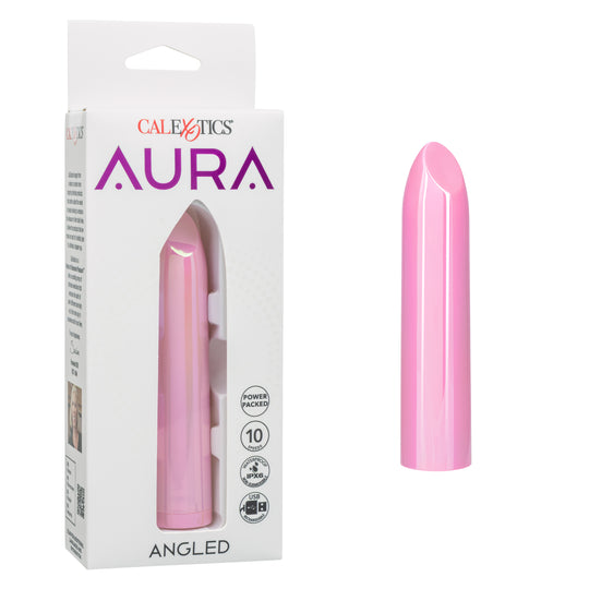 CalExotics - Vibrator Peluru Bersudut Aura (Merah Muda)