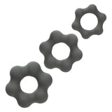 CalExotics - Alpha 3-Ring Endurance Cock Ring Set (Grey) - Grey