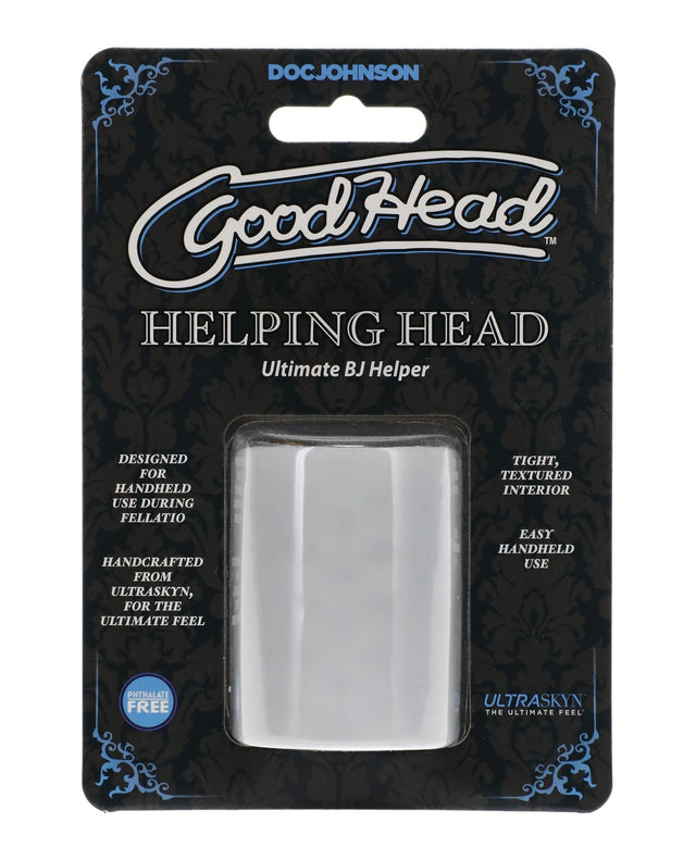 Doc Johnson - GoodHead Helping Head 5.1 cm Oral Masturbation Sleeve (Clear) - Clear / 5.1 cm