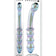 Gender X - Lustrous Galaxy Dual-Ended Glass Dildo & Wand Massager (Green) - Green