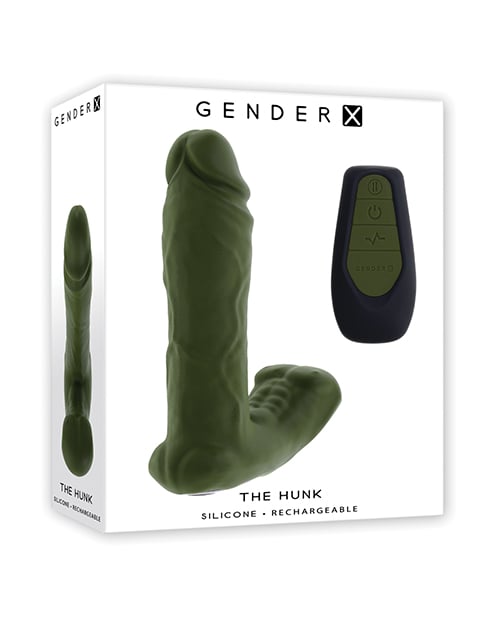 Gender X - The Hunk Remote-Control Dual Anal Vibrator (Green) - Green