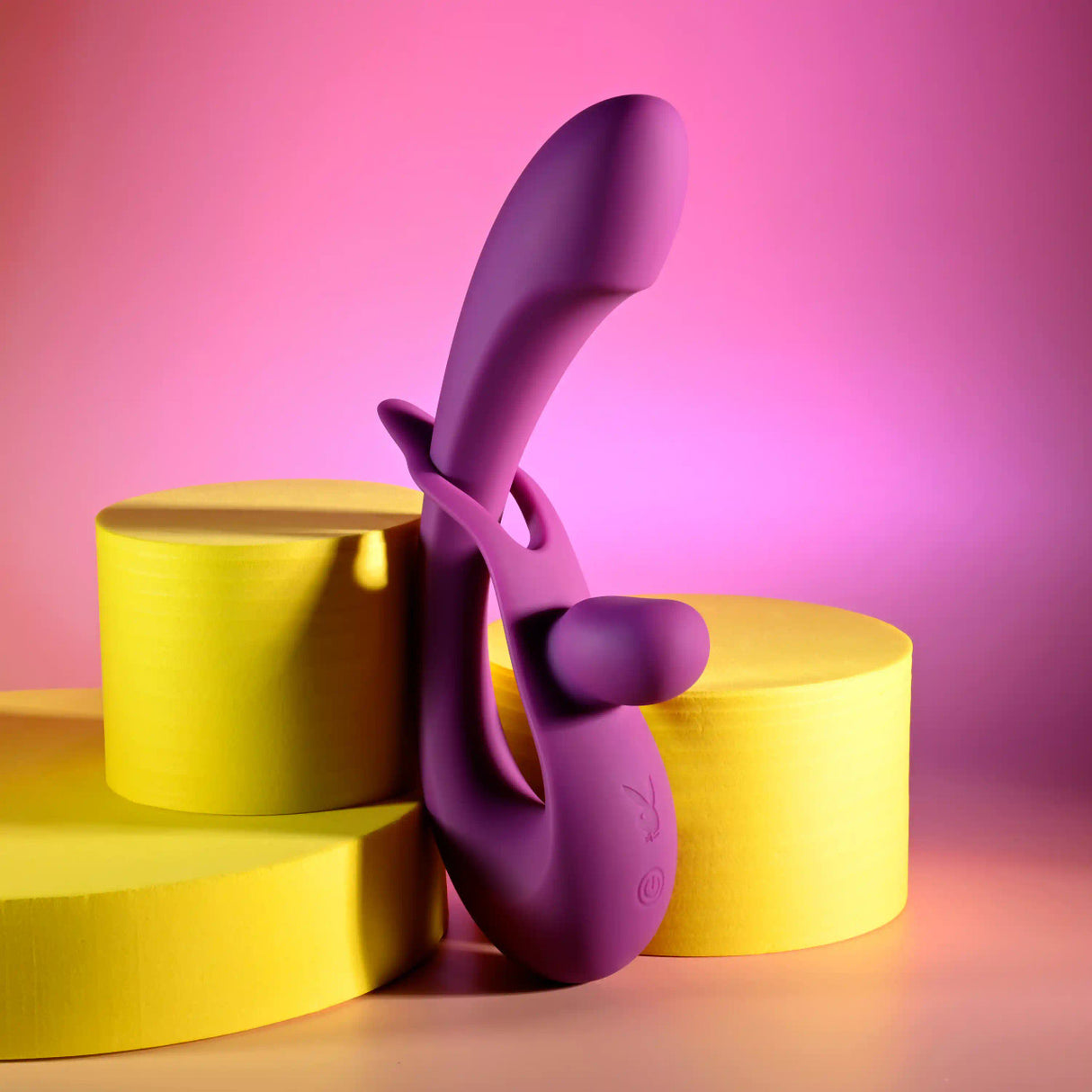 Playboy - Cha Cha Slide Adjustable Rechargeable Rabbit Vibrator (Purple)