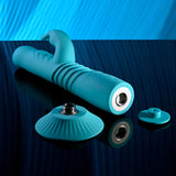 Evolved - Bunny Hop Suction-Base Thrusting Rabbit Vibrator (Blue)