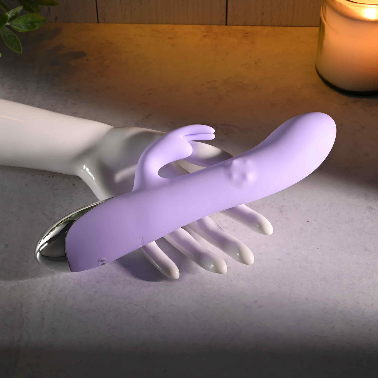 Evolved - Vibrator Kelinci Berputar Spinderella (Ungu)