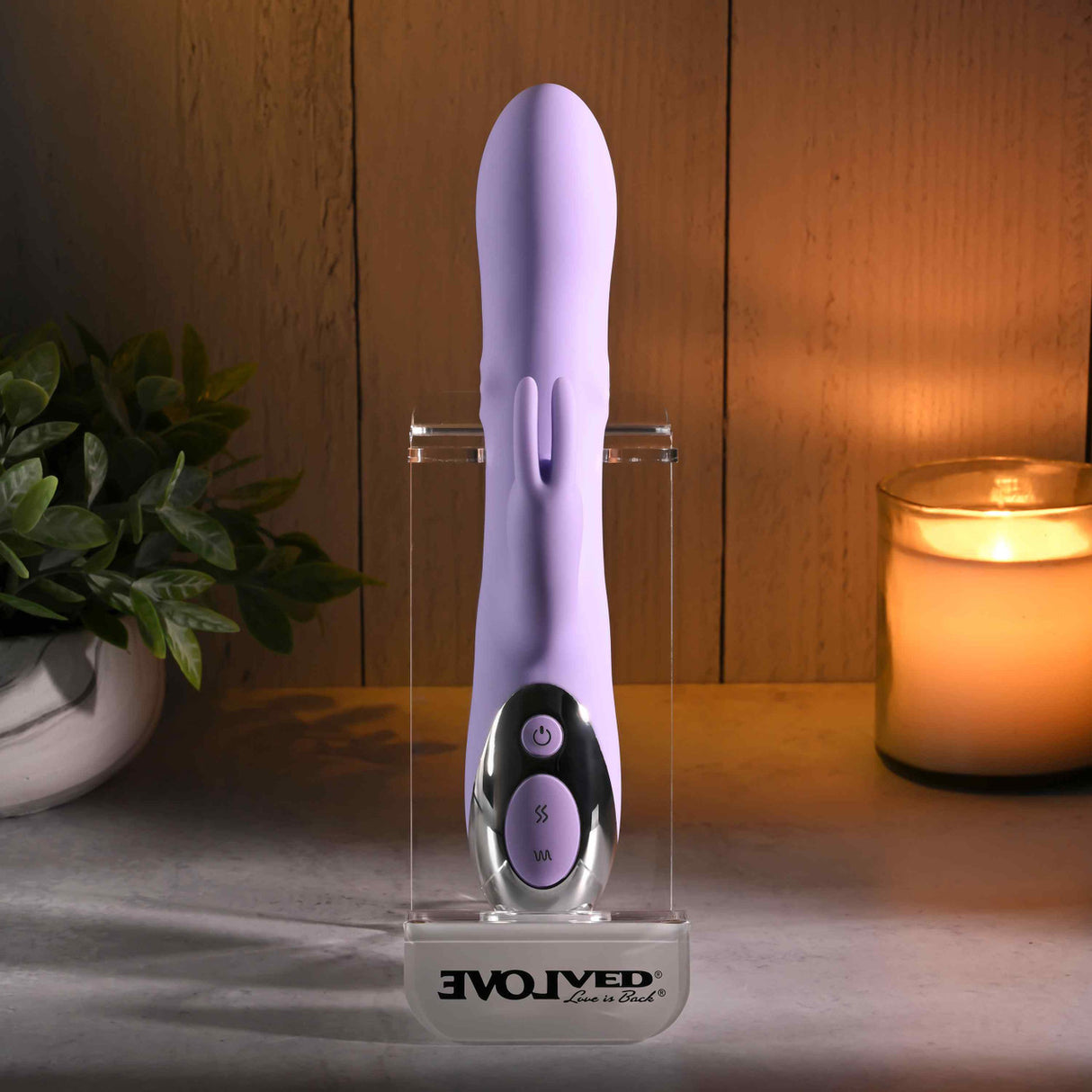 Evolved - Vibrator Kelinci Berputar Spinderella (Ungu)