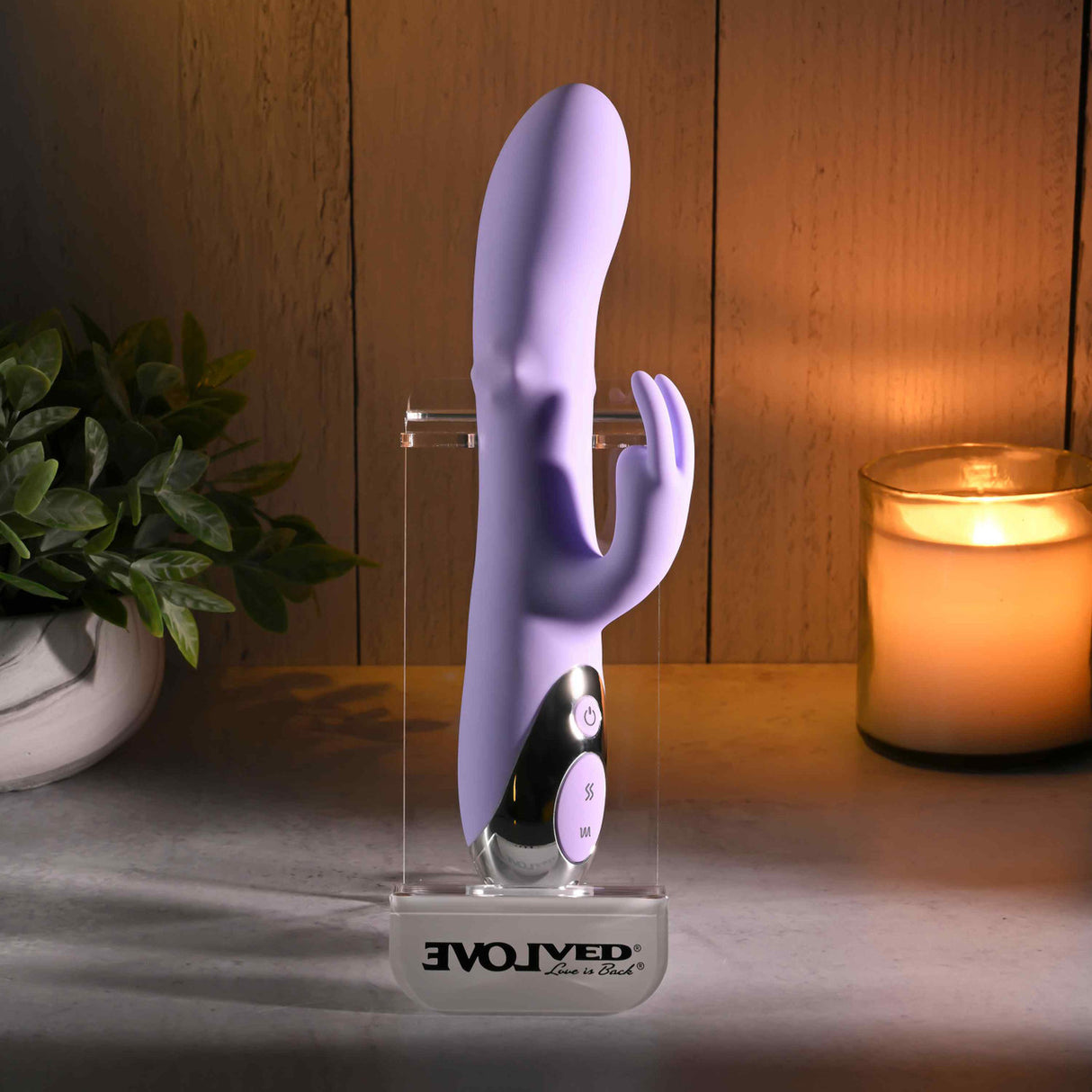 Evolved - Vibrator Kelinci Berputar Spinderella (Ungu)