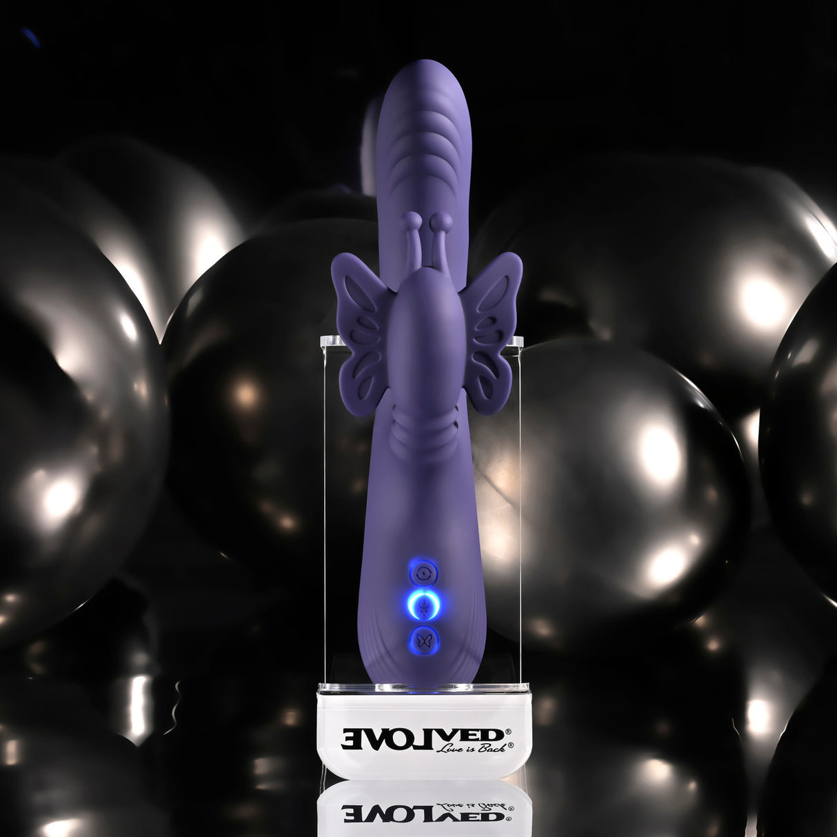 Evolved - Vibrator Kelinci Isi Ulang Wings of Frenzy (Ungu)