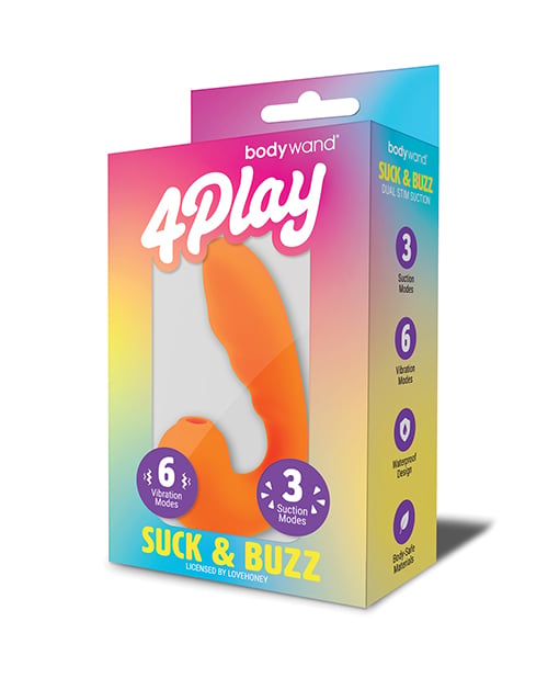 Bodywand - 4 Play Penggetar Klitoris Hisap & Getar (Oranye)