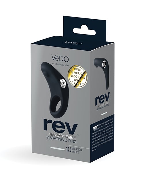 VeDO - Rev Rechargeable Vibrating Cock Ring (Black)