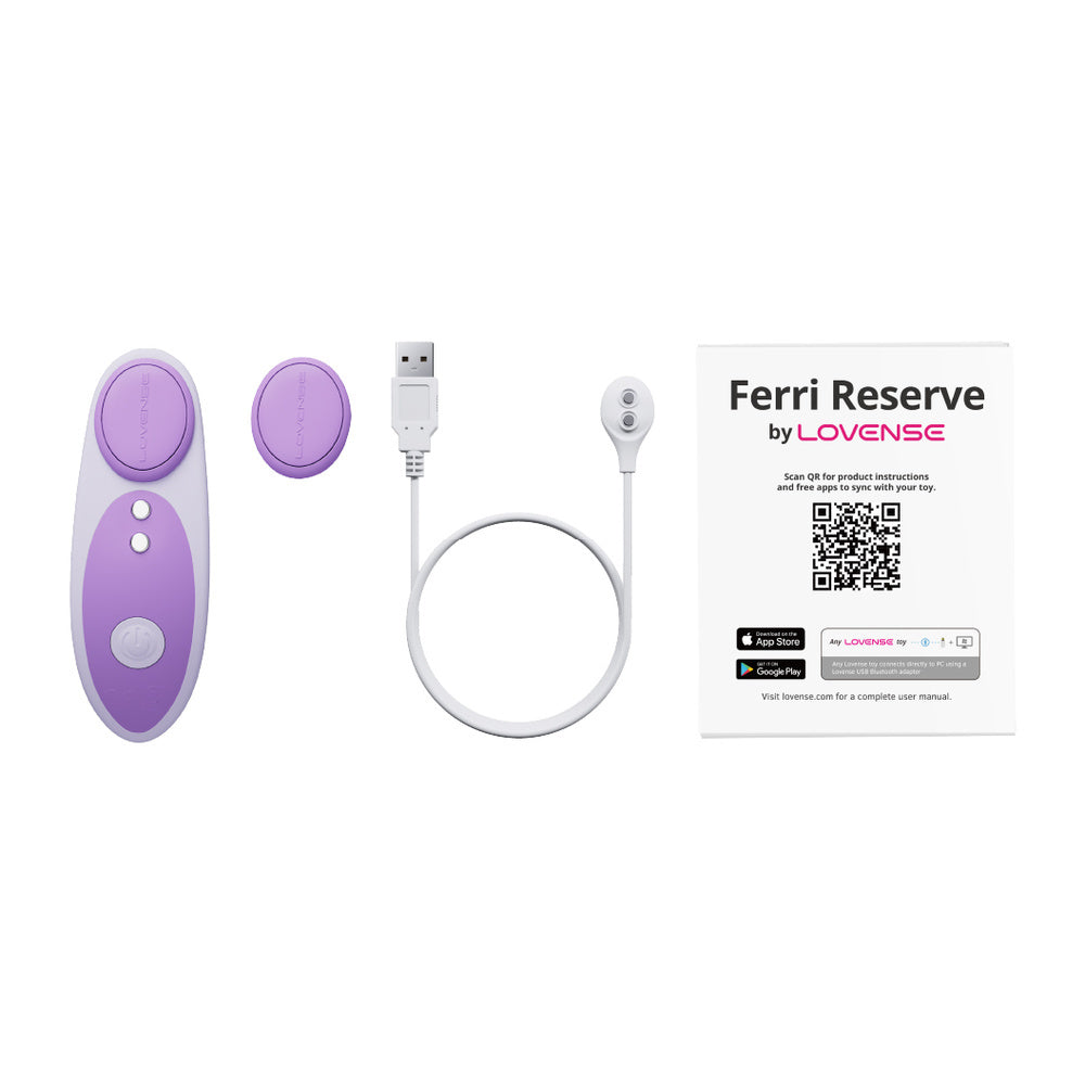 Lovense - Ferri Reserve Vibrator Pantry yang Dikendalikan Aplikasi (Ungu)