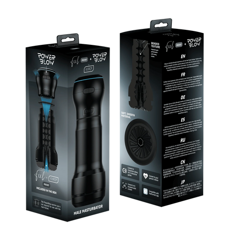 Kiiroo - Kombinasi Masturbator Hisap PowerBlow & Feel Pocket yang Dikendalikan Aplikasi (Hitam)